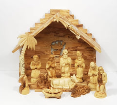 Exclusive Nativity Set With 11 Figures , Olive Wood - The Peace Of God®