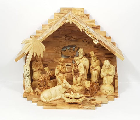 Beeveer 48 Pcs Christmas Nativity Wooden Crosses for Baptism