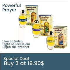 Special Deal Buy 3 at 19.90$  - Anointing Oils 12 ml 0.4 fl.oz. Light of Jerusalem Lion of Judah & Elijah - The Peace Of God®