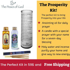 The Prosperity Kit - Personalized Candle, Henna Anointing Oil, Holy Water and Myrrh Incense FREE SHIPPING - The Peace Of God®