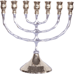 Medium Polished Plated Menorah / 6 inches - 15 cm - The Peace Of God®