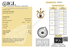 Nano Sim OB Silver 14K Gold & diamonds Pendant - David's Harp - The Peace Of God®