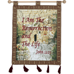 The Garden Tomb Banner-Burgundy - The Peace Of God®