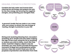 The Health and Recuperation Kit - Personalized Candle, Cedar of Lebanon Anointing Oil, Holy water and Lavender Incense FREE SHIPPING - The Peace Of God®